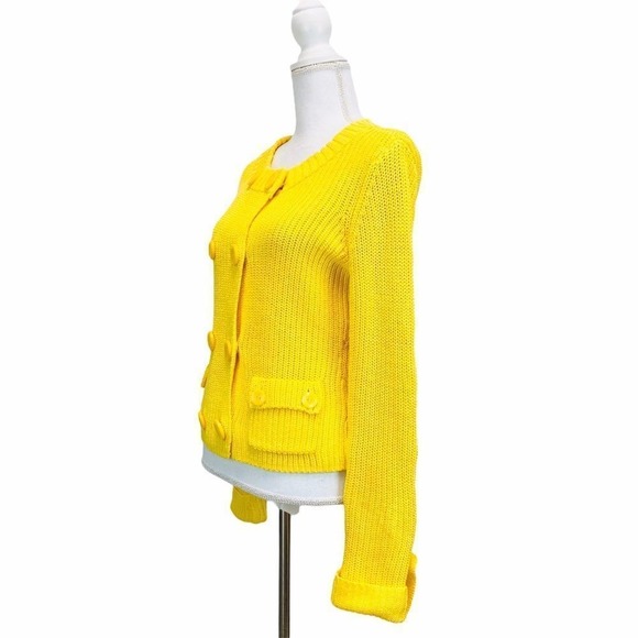 Talbots Yellow 100% Mercerized Cotton Knit Sweater - Picture 2 of 7